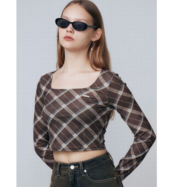 EMODA「シアーベロアプレートクロップトップ」|Tシャツ・カットソー|