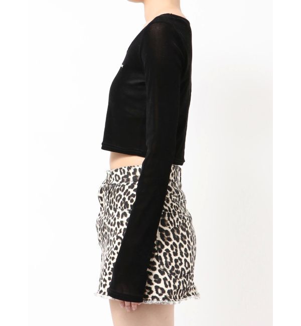 EMODA「シアーベロアプレートクロップトップ」|Tシャツ・カットソー|