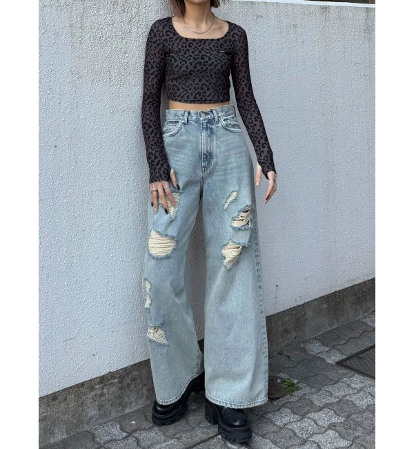 EMODA「シアーベロアプレートクロップトップ」|Tシャツ・カットソー|