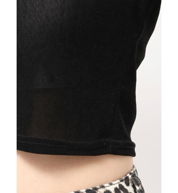 EMODA「シアーベロアプレートクロップトップ」|Tシャツ・カットソー|