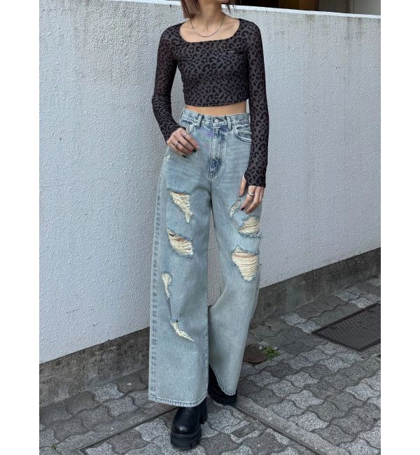 EMODA「シアーベロアプレートクロップトップ」|Tシャツ・カットソー|