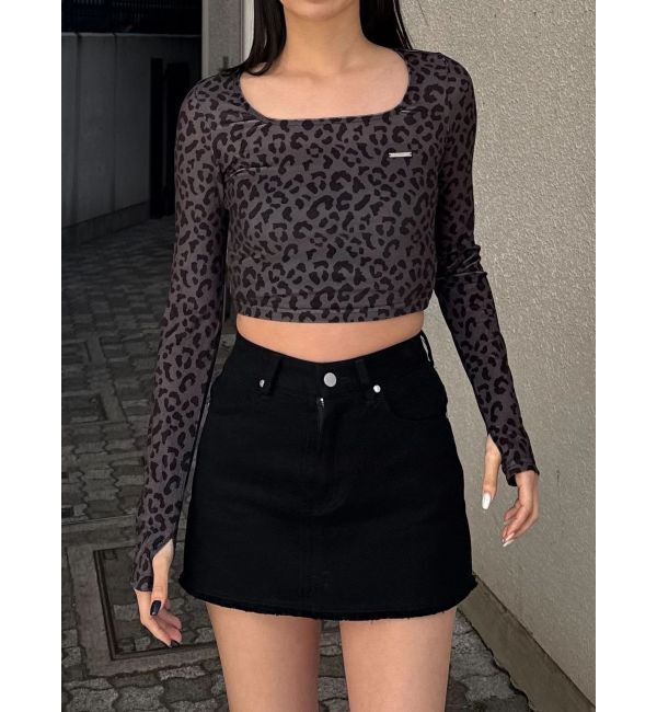 EMODA「シアーベロアプレートクロップトップ」|Tシャツ・カットソー|