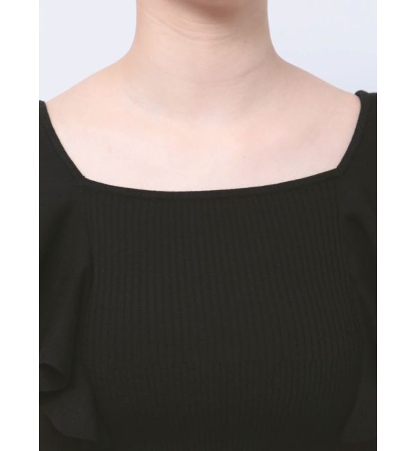 MERCURYDUO「2WAY総針ラッフルコンパクトニット」|ニット・セーター|