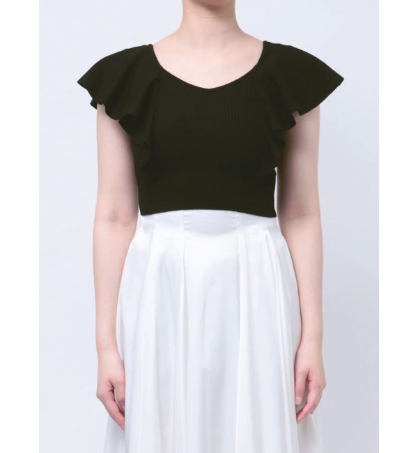 MERCURYDUO「2WAY総針ラッフルコンパクトニット」|ニット・セーター|