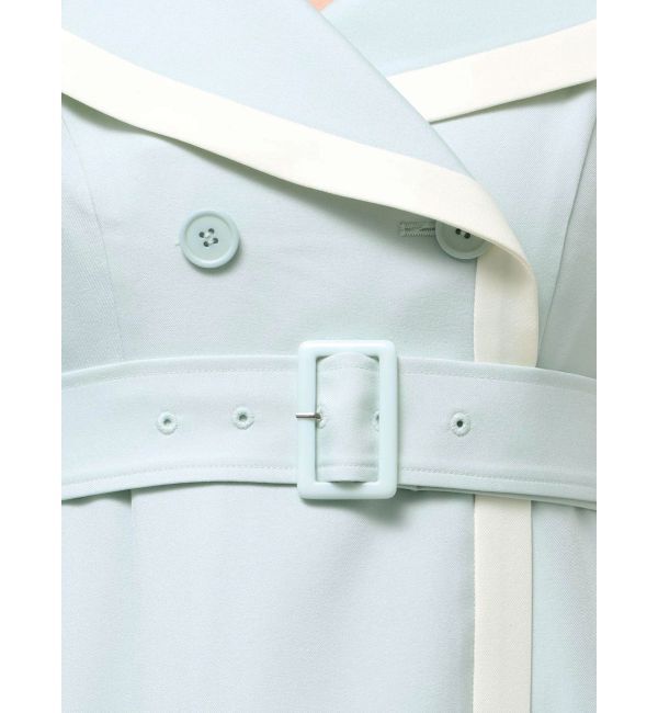 MERCURYDUO「バイカラーハーフスリーブトレンチフレアワンピース」|ワンピース|