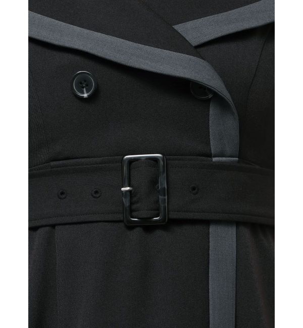 MERCURYDUO「バイカラーハーフスリーブトレンチフレアワンピース」|ワンピース|