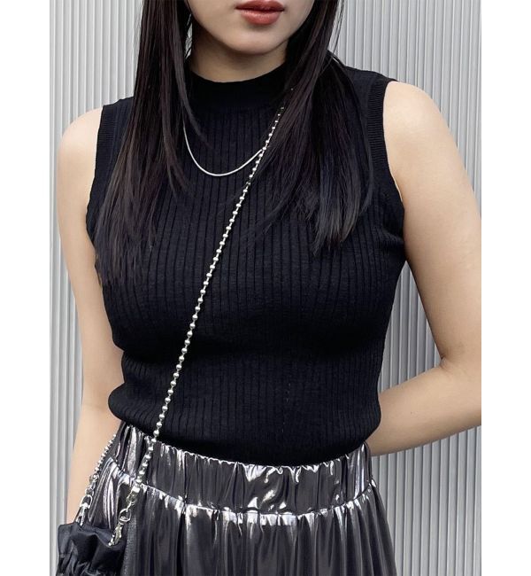 MURUA「ベーシックニットタンク」|タンクトップ|ブラック