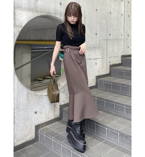 MURUA「スパンコールハーフスリーブニット」|ニット・セーター|