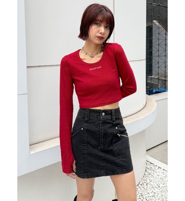 MURUA「HOTFIXロゴテレコトップス」|Tシャツ・カットソー|