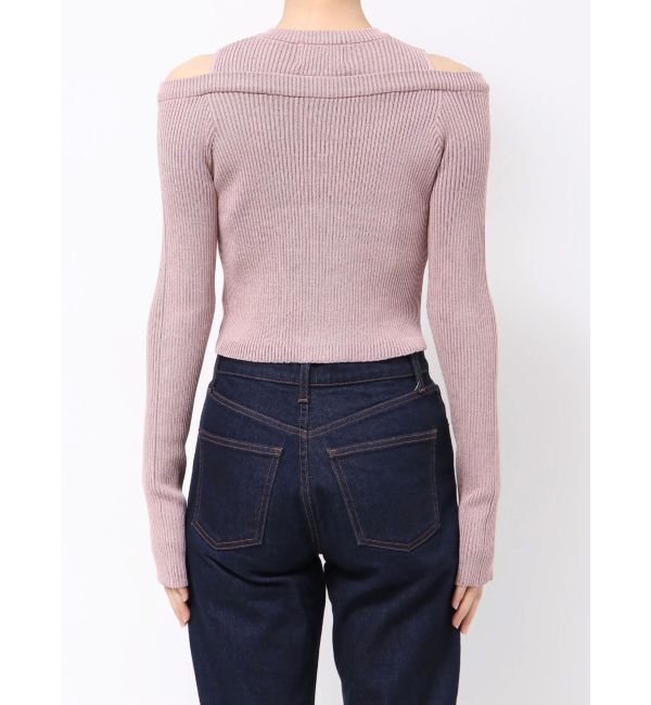 jouetie「カットアウトジップニット」|カーディガン|