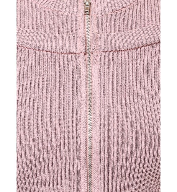 jouetie「カットアウトジップニット」|カーディガン|