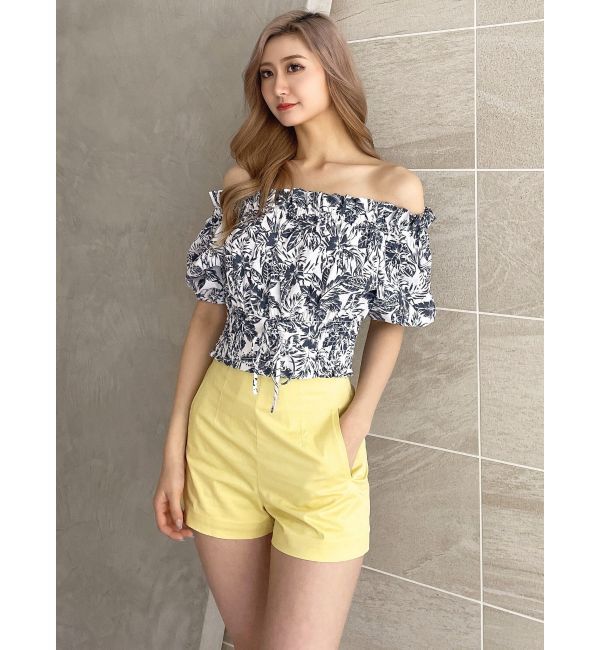 GYDA「2WAYギャザーオフショル コルセットブラウス」|シャツ・ブラウス|