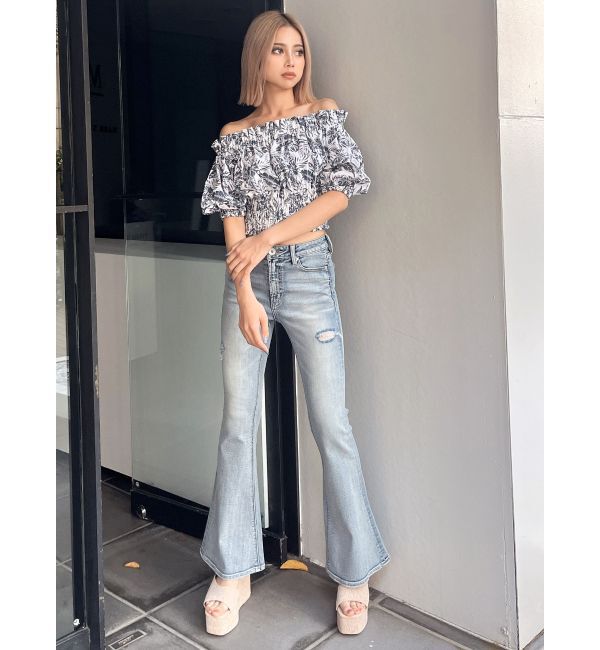 GYDA「2WAYギャザーオフショル コルセットブラウス」|シャツ・ブラウス|