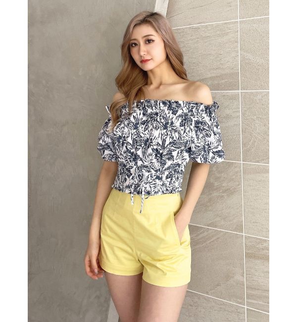 GYDA「2WAYギャザーオフショル コルセットブラウス」|シャツ・ブラウス|