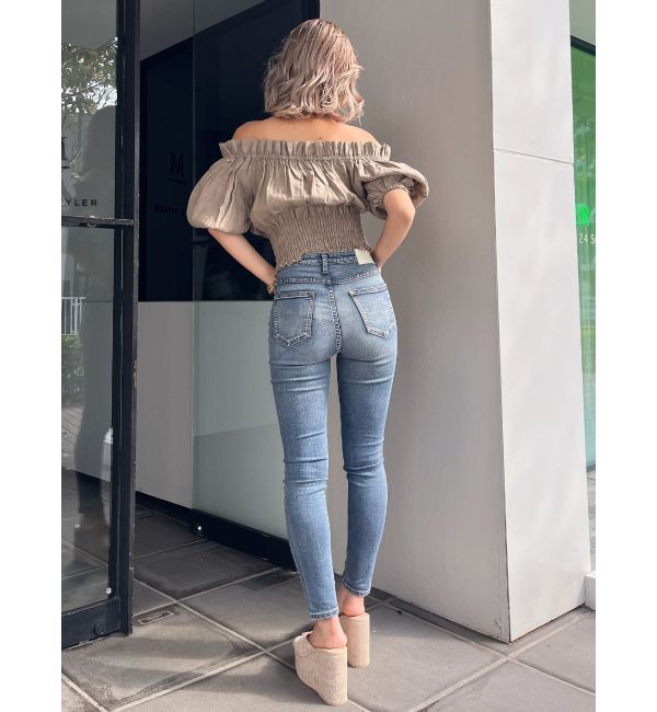 GYDA「2WAYギャザーオフショル コルセットブラウス」|シャツ・ブラウス|