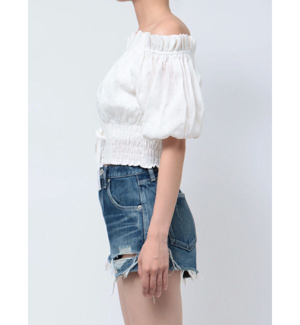 GYDA「2WAYギャザーオフショル コルセットブラウス」|シャツ・ブラウス|