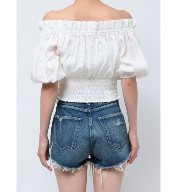 GYDA「2WAYギャザーオフショル コルセットブラウス」|シャツ・ブラウス|