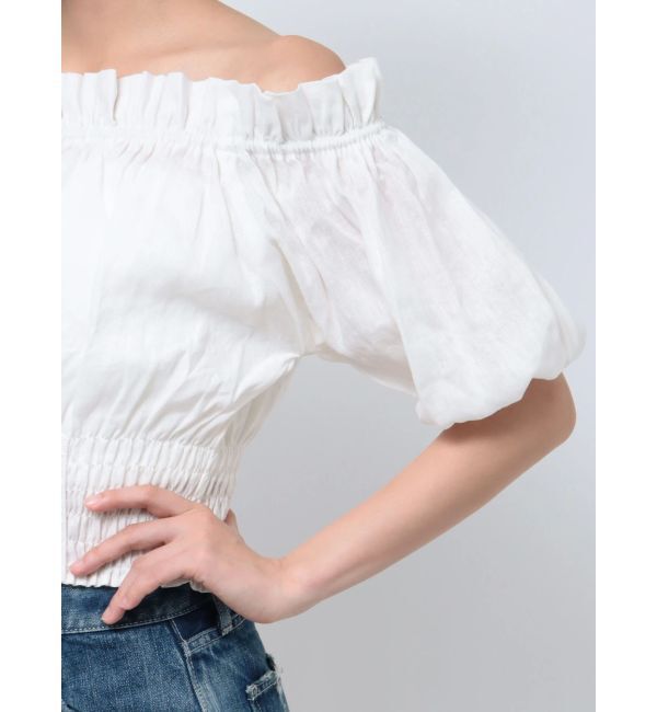GYDA「2WAYギャザーオフショル コルセットブラウス」|シャツ・ブラウス|