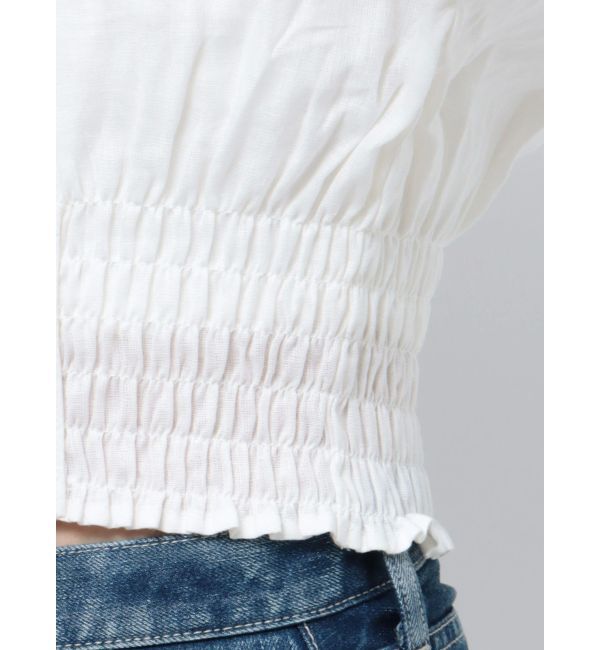 GYDA「2WAYギャザーオフショル コルセットブラウス」|シャツ・ブラウス|