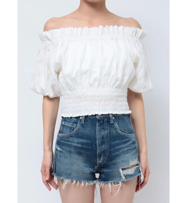 GYDA「2WAYギャザーオフショル コルセットブラウス」|シャツ・ブラウス|