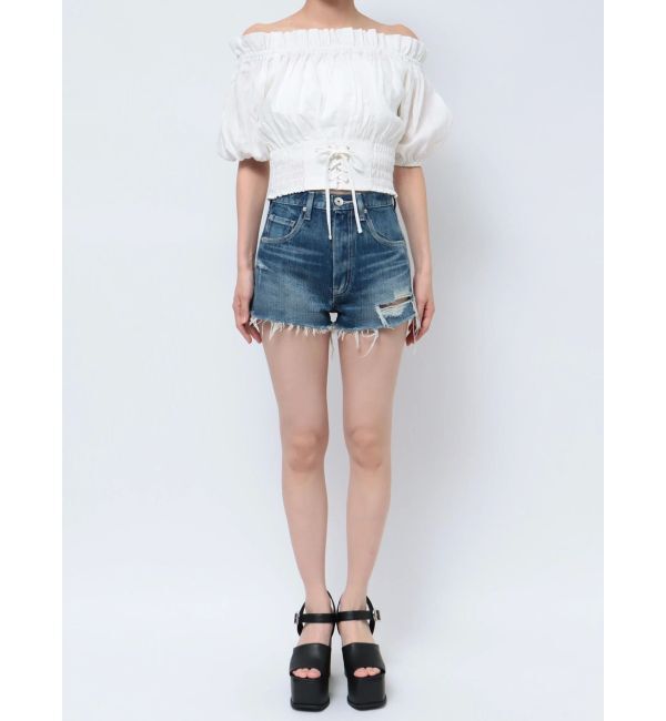 GYDA「2WAYギャザーオフショル コルセットブラウス」|シャツ・ブラウス|