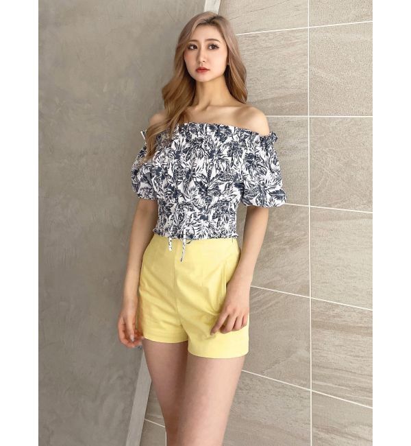 GYDA「2WAYギャザーオフショル コルセットブラウス」|シャツ・ブラウス|