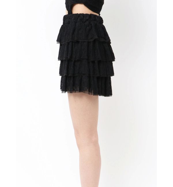 GYDA「Mix material フリルデザインショートパンツ」|その他|