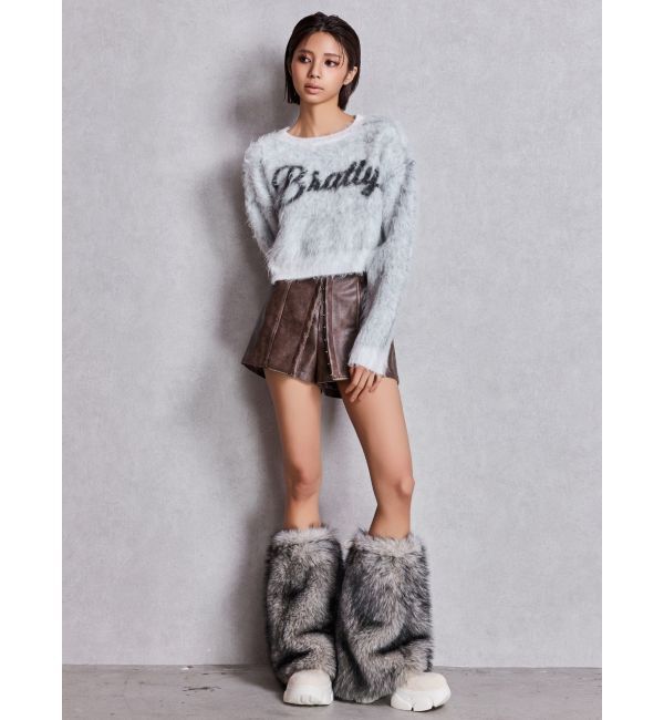 GYDA「フェイクレザーレイヤーショートパンツ」|その他|