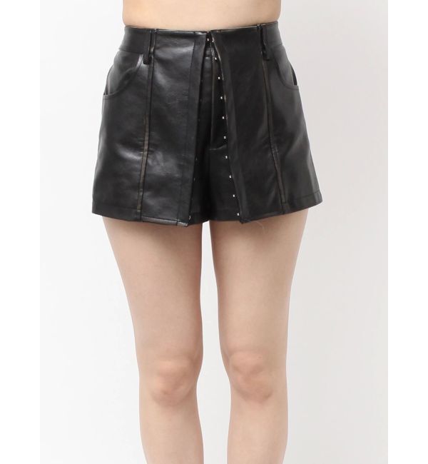 GYDA「フェイクレザーレイヤーショートパンツ」|その他|