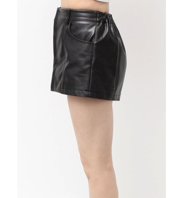 GYDA「フェイクレザーレイヤーショートパンツ」|その他|