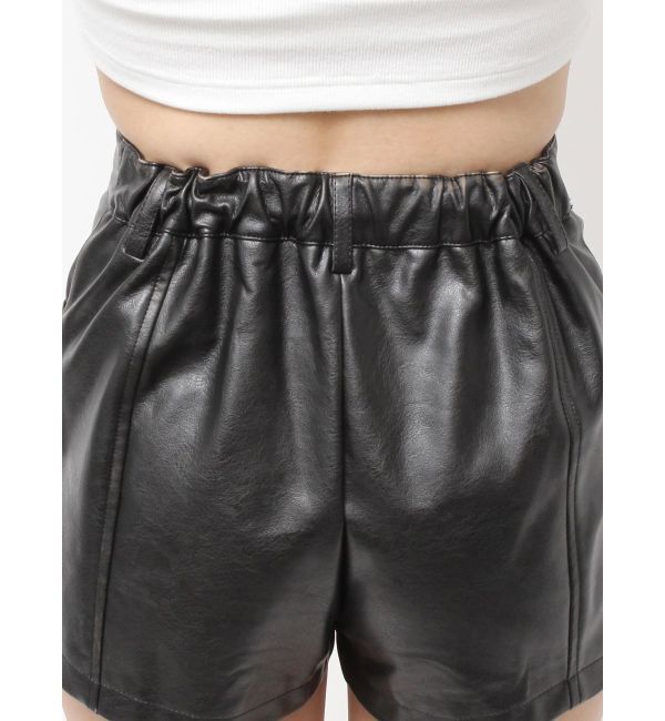 GYDA「フェイクレザーレイヤーショートパンツ」|その他|