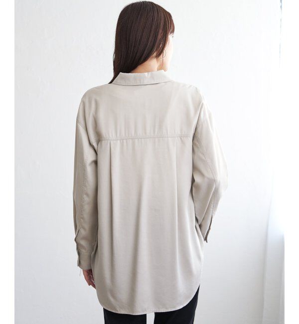 ikka「セルロース／デニムポケ付きシャツ」|シャツ・ブラウス|