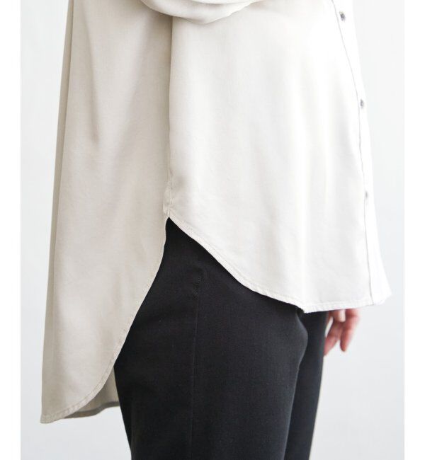 ikka「セルロース／デニムポケ付きシャツ」|シャツ・ブラウス|