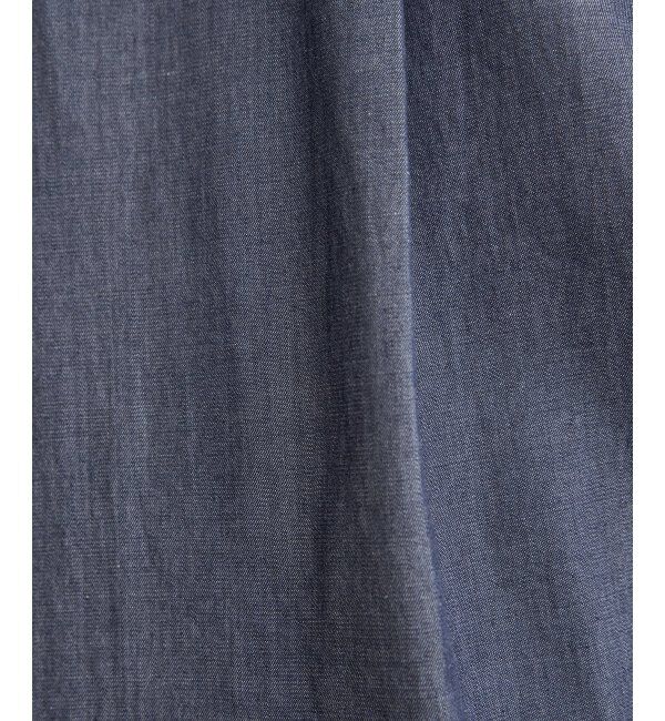 ikka「セルロース／デニムポケ付きシャツ」|シャツ・ブラウス|