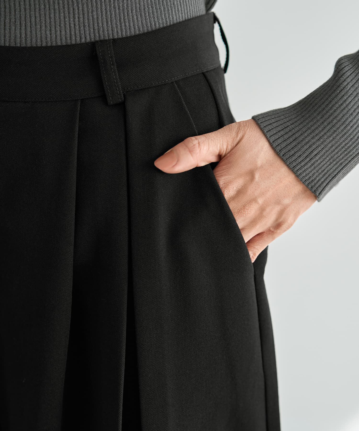 STYLE DELI「２タック幅広ブラックワイドパンツ」|その他|