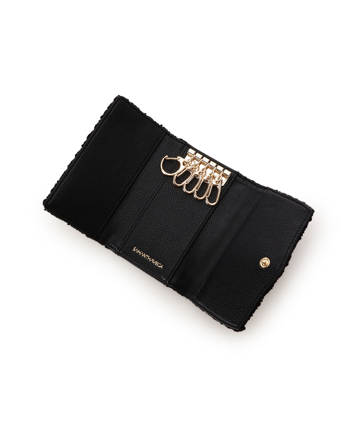 Samantha Vega「ソリッドリボンツイードキーケース」|キーケース|