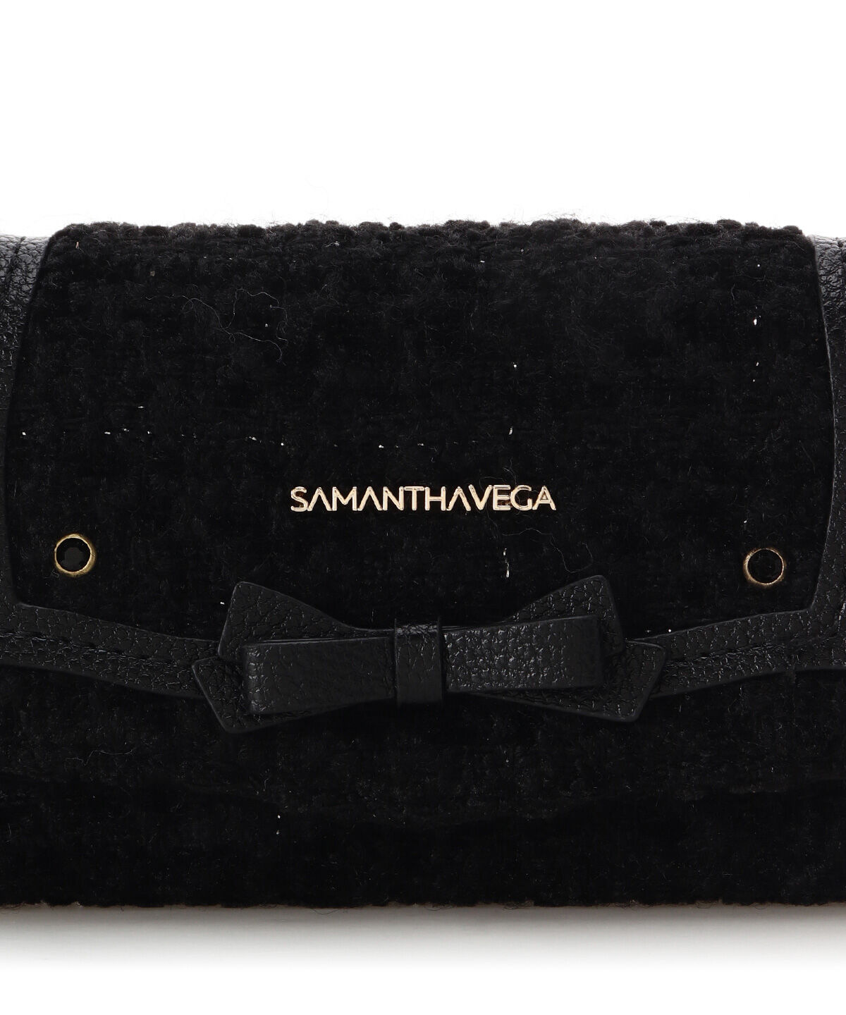 Samantha Vega「ソリッドリボンツイードキーケース」|キーケース|