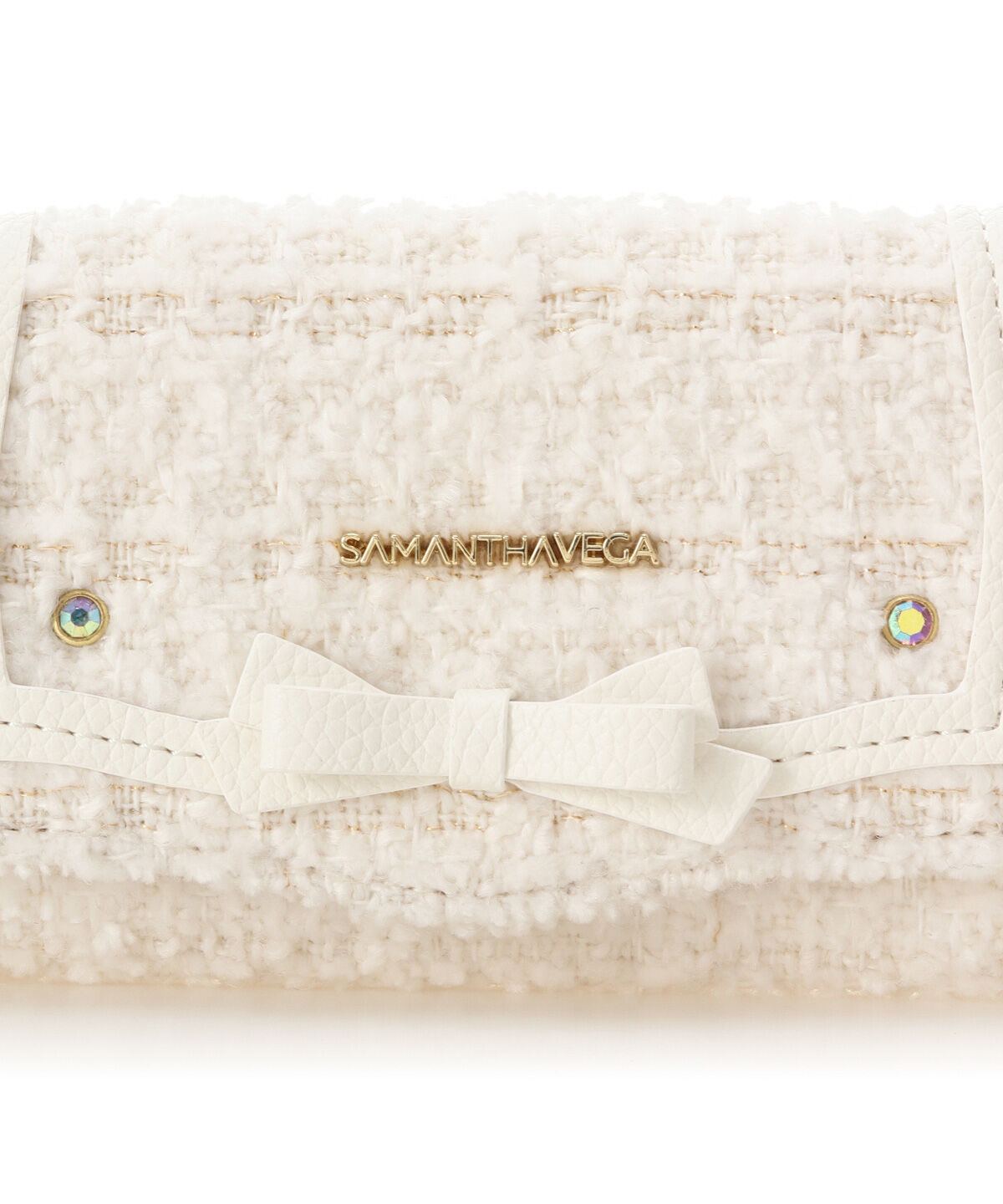 Samantha Vega「ソリッドリボンツイードキーケース」|キーケース|