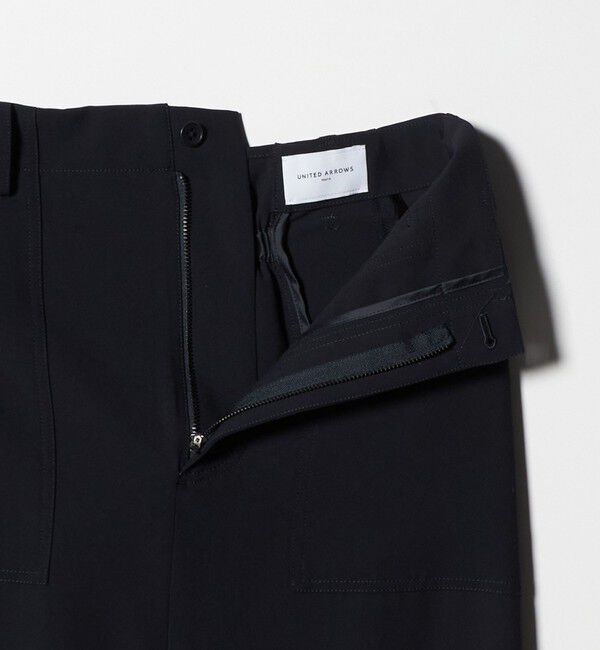 UNITED ARROWS「アセテートポリエステル ベイカースカート」|タイト|