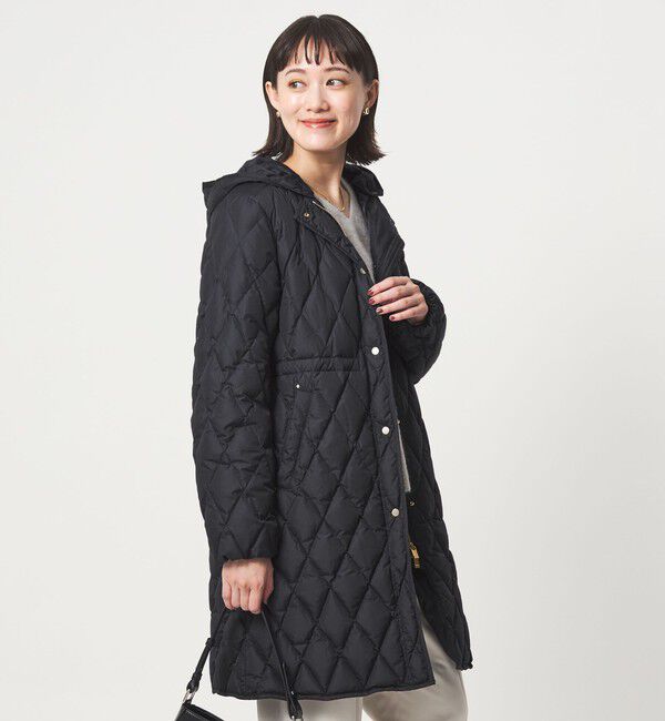 グリーンレーベル　キルティング ライト ダウン 紺　ネイビー キルティング ライト ダウン コート 撥水（UNITED ARROWS green label