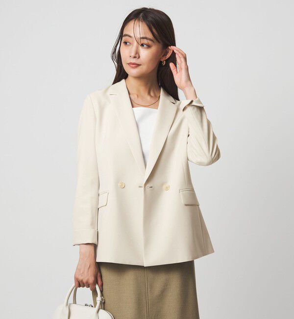 UNITED ARROWS green label relaxing「［size SHORTあり］パウドレ ダブル ジャケット ウォッシャブル ストレッチ」|テーラードジャケット|