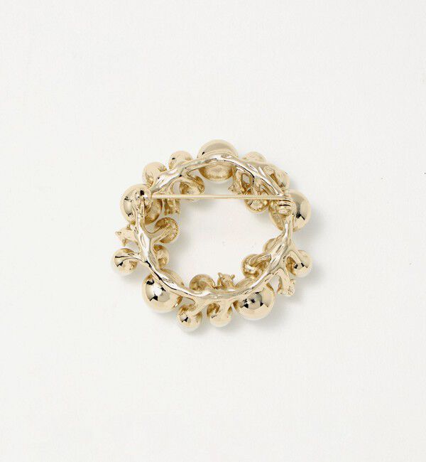 UNITED ARROWS green label relaxing「サークル フェイクパール パヴェ ブローチ」|ブローチ・コサージュ|