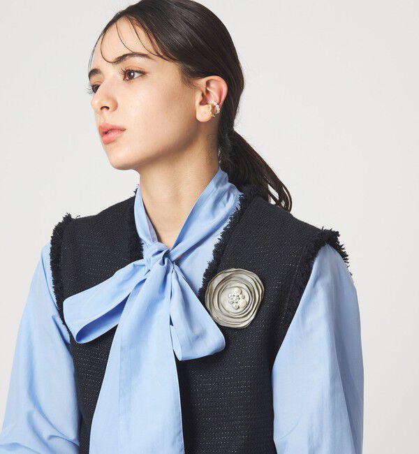 UNITED ARROWS green label relaxing「フラットフラワー コサージュ」|ブローチ・コサージュ|