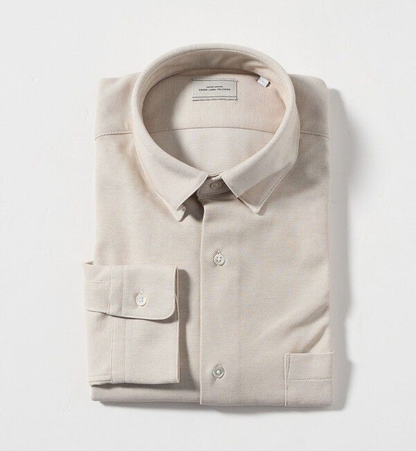 UNITED ARROWS green label relaxing「エブリット TC ジャージー スナップ ボタンダウン シャツ -ストレッチ・イージーアイロン・吸水速乾・抗菌-」|シャツ・ブラウス|