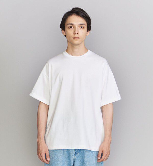 BEAUTY&YOUTH UNITED ARROWS「【WEB限定】ロールアップ ワイド テーパード Tシャツ -MADE IN JAPAN-」|Tシャツ・カットソー|