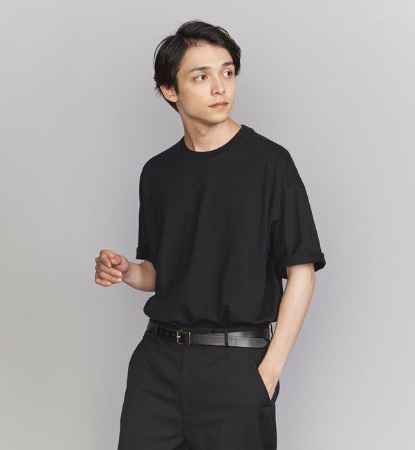 BEAUTY&YOUTH UNITED ARROWS「【WEB限定】ロールアップ ワイド テーパード Tシャツ -MADE IN JAPAN-」|Tシャツ・カットソー|