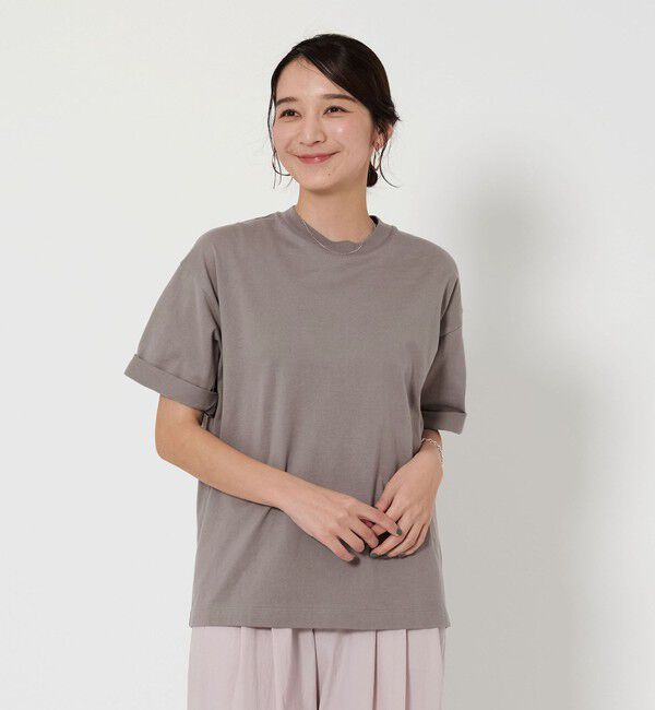 BEAUTY&YOUTH UNITED ARROWS「【WEB限定】ロールアップ ワイド テーパード Tシャツ -MADE IN JAPAN-」|Tシャツ・カットソー|