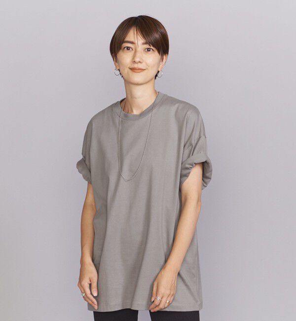 BEAUTY&YOUTH UNITED ARROWS「【WEB限定】ロールアップ ワイド テーパード Tシャツ -MADE IN JAPAN-」|Tシャツ・カットソー|