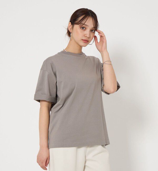 BEAUTY&YOUTH UNITED ARROWS「【WEB限定】ロールアップ ワイド テーパード Tシャツ -MADE IN JAPAN-」|Tシャツ・カットソー|