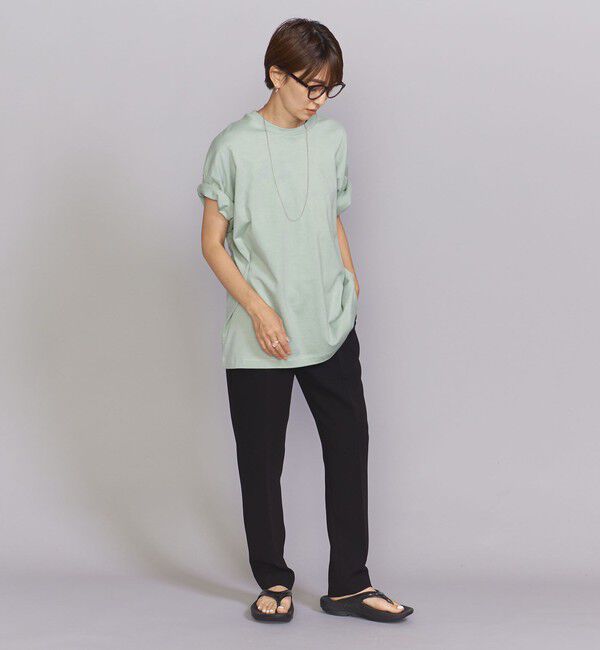 BEAUTY&YOUTH UNITED ARROWS「【WEB限定】ロールアップ ワイド テーパード Tシャツ -MADE IN JAPAN-」|Tシャツ・カットソー|